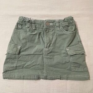 Madden Girl Kids Size 6X Green Cargo Skirt Stitched Utility Pockets